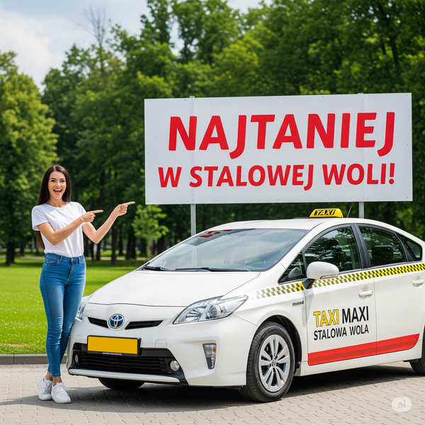 Zdjęcie na okładce dla Taxi Maxi - z nami najtaniej w Stalowej Woli! Tanie taxi na lotnisko